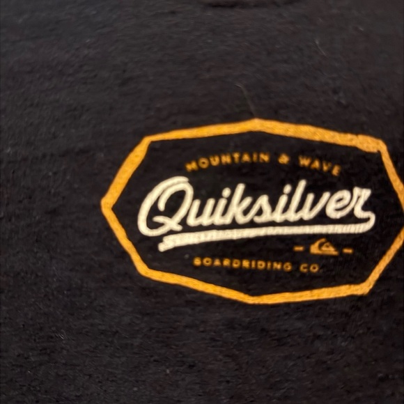 Quiksilver Black Tee with Gold Logo size S - Picture 5 of 5